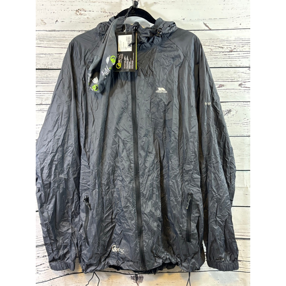 Men Trespass Qikpac Performance Jacket XXL Grey NWT